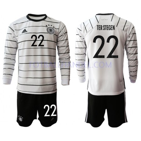 Barn Fotballdrakter Tyskland TER STEGEN 22 Hjemme Euro 2020 Langermet